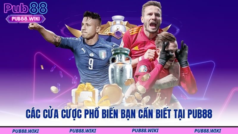 Các cửa cược phổ biến bạn cần biết tại PUB88
