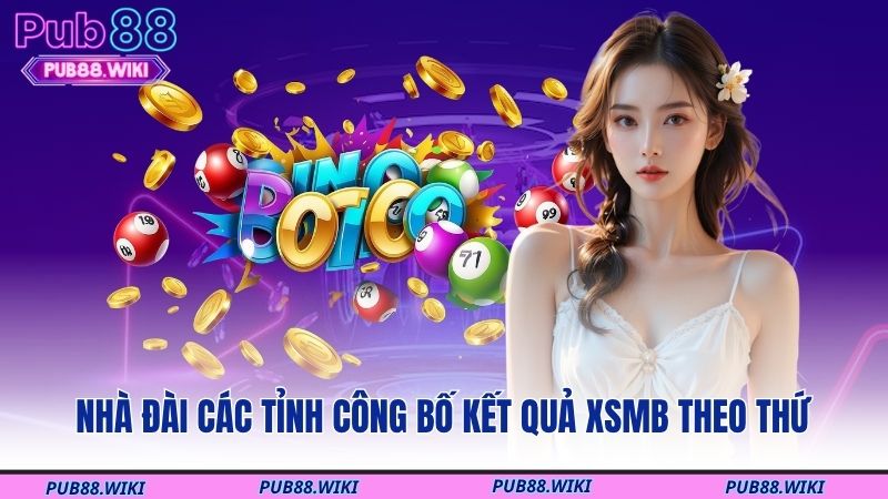 Nhà đài các tỉnh công bố kết quả XSMB theo thứ